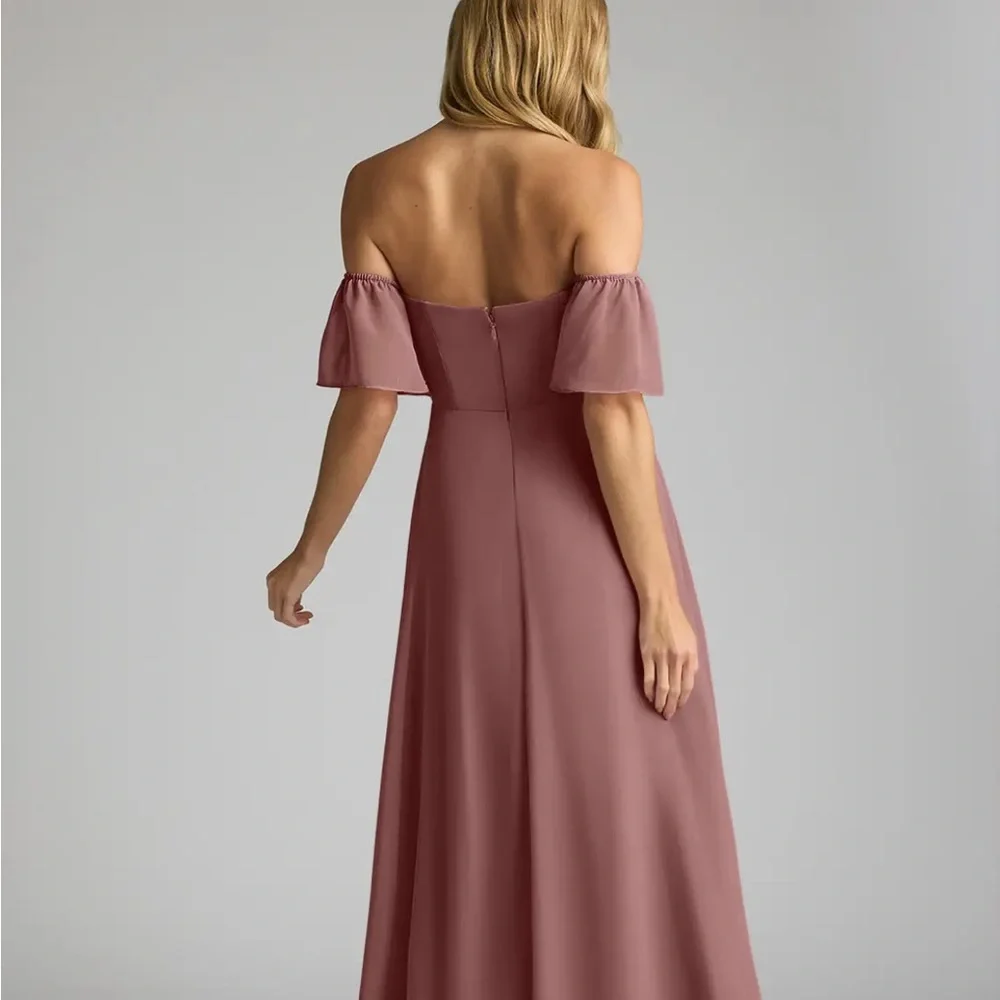 AZAZIE SUE
Desert Rose A-Line Off the Shoulder Chiffon Convertible Dress - Picture 2 of 13